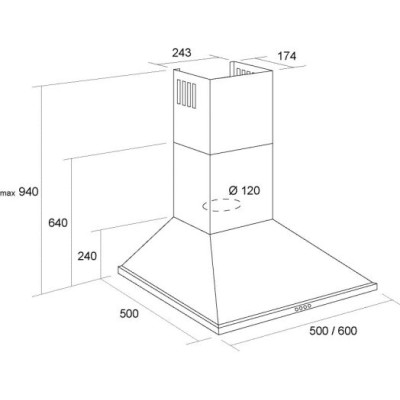 Pyramida KH 60 (1000) BL