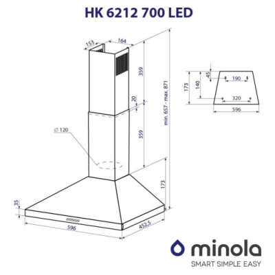 Minola HK 6212 WH 700 LED