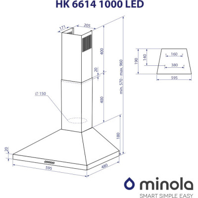 Minola HK 6614 I 1000 LED