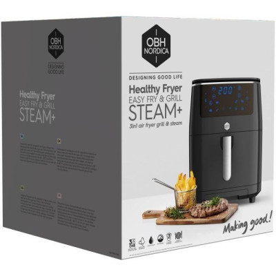 OBH Nordica Easy Fry&Steam Black FW2018S0