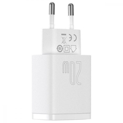 Baseus Compact Quick Charger U+C 20W White (CCXJ-B02)