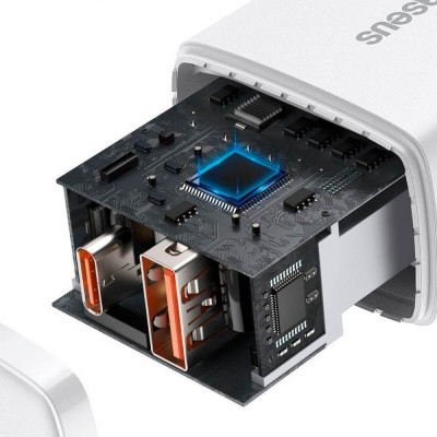 Baseus Compact Quick Charger U+C 20W White (CCXJ-B02)