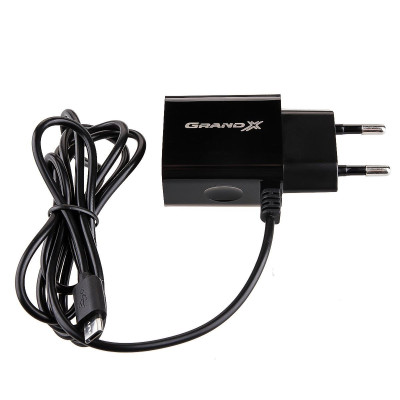 Grand-X CH-35B 5V 2,1A 2USB + micro USB Black
