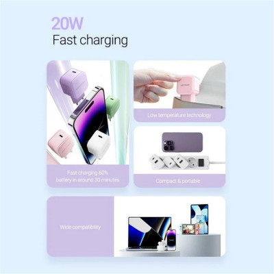 Vention 20W Wall Charger Purple (FEJV0-EU)