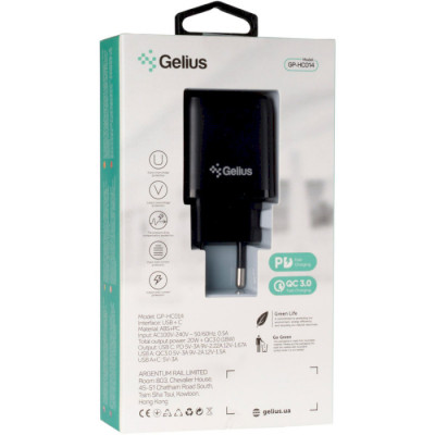 Gelius Pro X-Duo GP-HC014 USB+Type-C QC3.0, PD20W Black (85182)