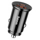 Baseus USB Car Charger USB 3.0 + USB-C 30W Black (CCALL-YS01)