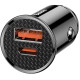 Baseus USB Car Charger USB 3.0 + USB-C 30W Black (CCALL-YS01)
