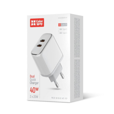 ColorWay PD40W White CW-CHS048PD-WT