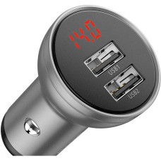 Baseus Digital Display Dual USB 4.8A 24W Silver (CCBX-0S)