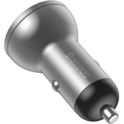 Baseus Digital Display Dual USB 4.8A 24W Silver (CCBX-0S)
