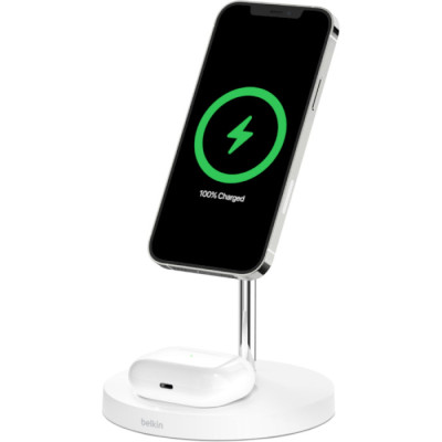 Belkin Boost Up Charge Pro 2-in-1 Wireless Charger Stand White (WIZ010VFWH)