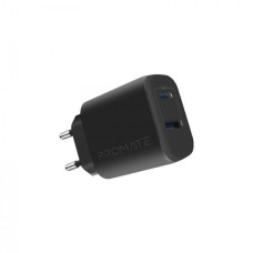 Promate BiPlug-2 17W USB-C USB-A Black (biplug-2.black)
