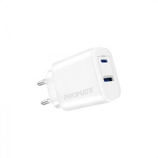 Promate BiPlug-2 17W USB-C USB-A White (biplug-2.white)