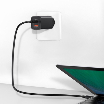 Baseus GaN2 Lite Quick Charger C+U 65W Black (CCGAN2L-B01)