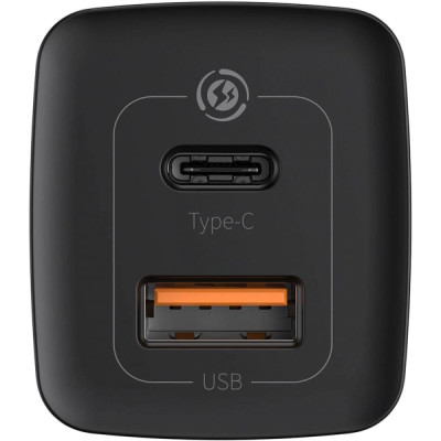 Baseus GaN2 Lite Quick Charger C+U 65W Black (CCGAN2L-B01)