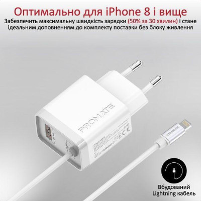 Promate iCharge-PDQC3 20Вт White (icharge-pdqc3.white)