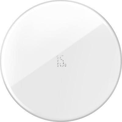 Baseus Simple Wireless Charger 15W Updated Version White (WXJK-B02)