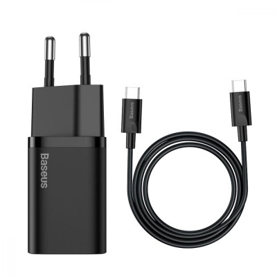 Baseus Super Silicone PD Charger 25W + Type-C to Type-C (TZCCSUP-L01)