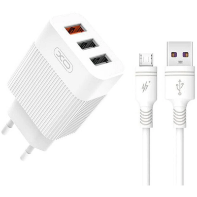 XO L72 3USB QC3.0+3A White (91621)