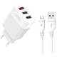 XO L72 3USB QC3.0+3A White (91621)
