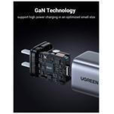 UGREEN CD319 Nexode Mini GaN 30W 1xUSB-C PD3.0 QC4.0 Wall Charger White (15326)