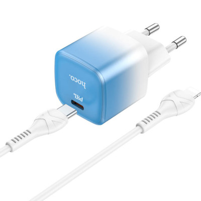 Hoco C101A PD 20W + Type-C to Lightning Ice Blue