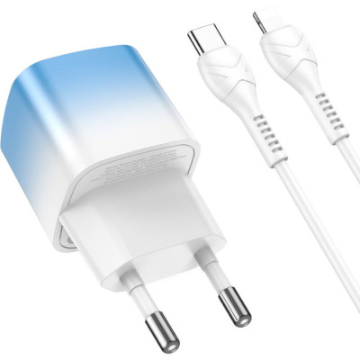 Hoco C101A PD 20W + Type-C to Lightning Ice Blue