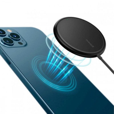 Baseus Simple Mini Magnetic Wireless Charger Black (WXJK-F01)