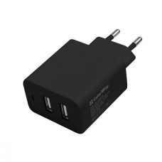 ColorWay 2USB AUTO ID 4.8A 20W Black (CW-CHS016-BK)