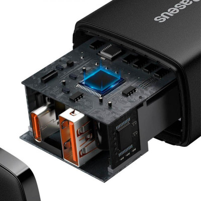 Baseus Compact Quick Charger U+C 20W Black (CCXJ-B01)