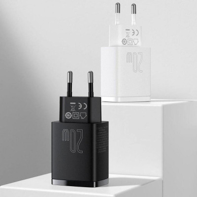 Baseus Compact Quick Charger U+C 20W Black (CCXJ-B01)