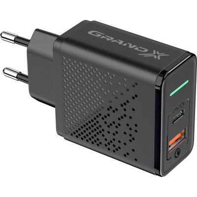 Grand-X CH-880 Power Delivery 6-in-1 PD 3.0, Q?3.0, AFC, SCP, FCP, VOOC 1USB+1TypeC 18W