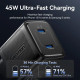 Vention 45W GaN V Fast Charger PD3.0 Black (FEFB0-EU)
