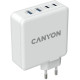 Canyon H-100 GaN 2xUSB-C, 2xUSB-A, PD3.0, QC3.0, 100W White (CND-CHA100W01)