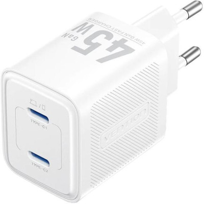 Vention 45W GaN V Fast Charger PD3.0 White (FEFW0-EU)