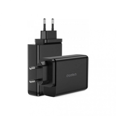 Choetech GaN 2хUSB-C+2хUSB-A 140W black (PD6005-EU-BK)