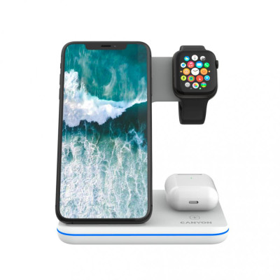Canyon WS-303 3 in 1 QI White (CNS-WCS303W)