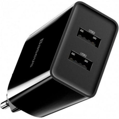 Baseus Speed Mini Dual U Charger 10.5W Black (CCFS-R01)