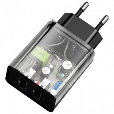 Baseus Speed Mini Dual U Charger 10.5W Black (CCFS-R01)