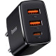Baseus Compact Quick Charger 2xUSB U+C 30W Black (CCXJ-E01)