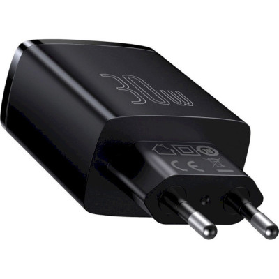 Baseus Compact Quick Charger 2xUSB U+C 30W Black (CCXJ-E01)