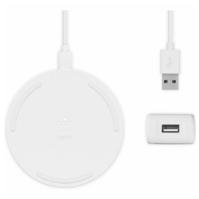 Belkin Pad Wireless Charging Qi, 15W, білий (WIA002VFWH)