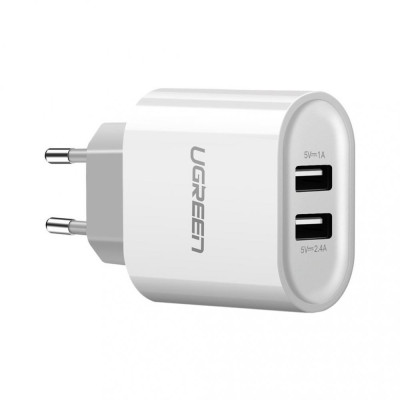 UGREEN Wall Charger 2 x USB White (20384)
