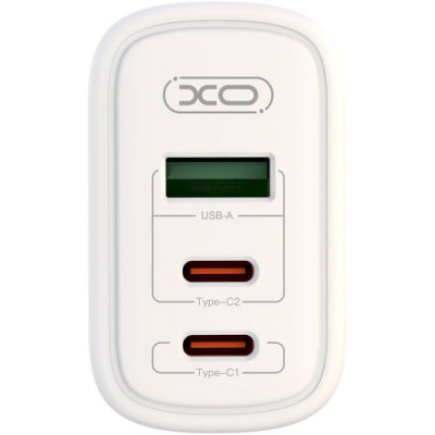 XO CE04 45W/1 USB-A + 2 USB-C 65W + Cabel Type-C/Type-C White