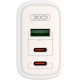 XO CE04 45W/1 USB-A + 2 USB-C 65W + Cabel Type-C/Type-C White