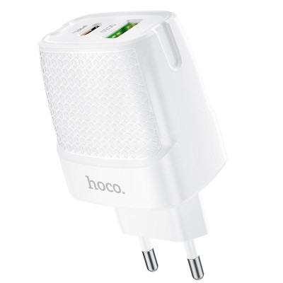 Hoco C85A Bright PD20W + QC3.0 Type-C + USB White