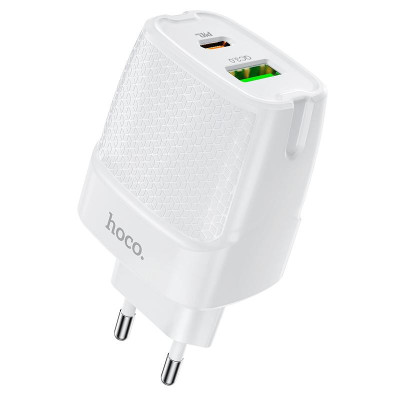 Hoco C85A Bright PD20W + QC3.0 Type-C + USB White