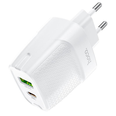 Hoco C85A Bright PD20W + QC3.0 Type-C + USB White