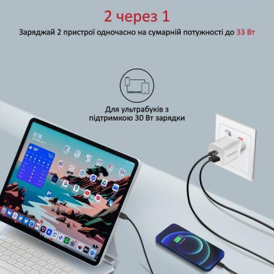 Promate PowerPort-33W  White (powerport-33.white)