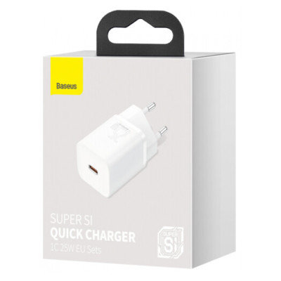 Baseus Super Si Quick Charger 1C 25W White (CCSP020102)